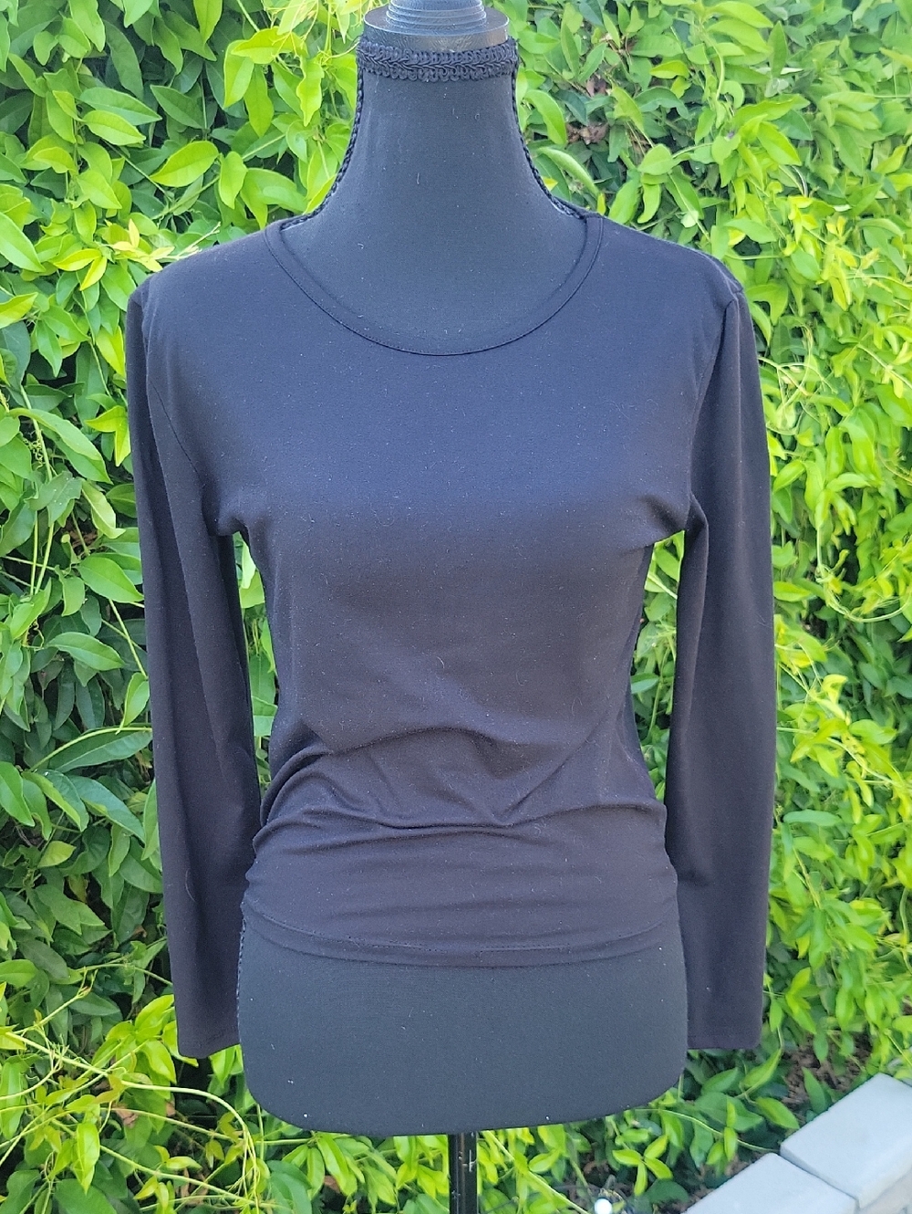 Olivia Rae Black Long-Sleeve Crewneck Top